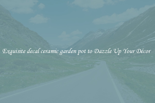 Exquisite decal ceramic garden pot to Dazzle Up Your Décor  