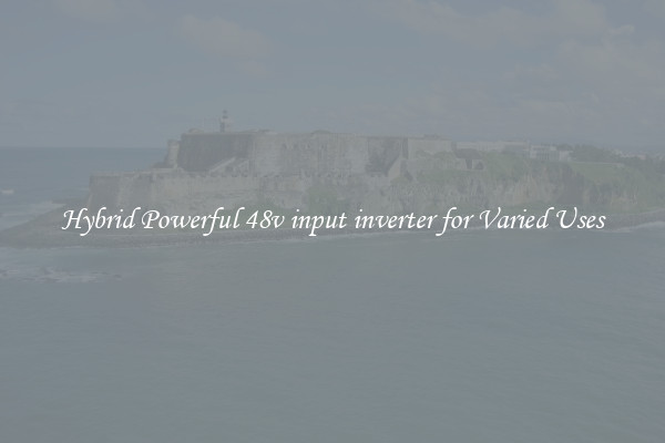 Hybrid Powerful 48v input inverter for Varied Uses