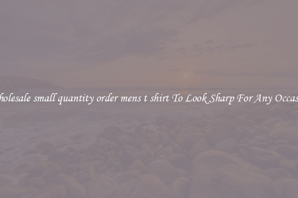 Wholesale small quantity order mens t shirt To Look Sharp For Any Occasion