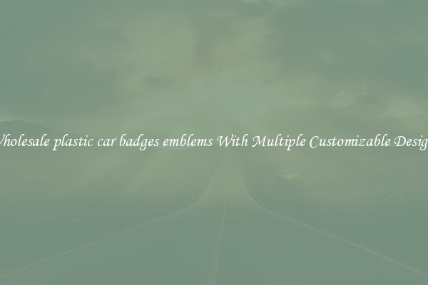 Wholesale plastic car badges emblems With Multiple Customizable Designs