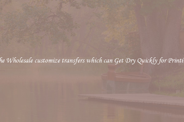 The Wholesale customize transfers which can Get Dry Quickly for Printing