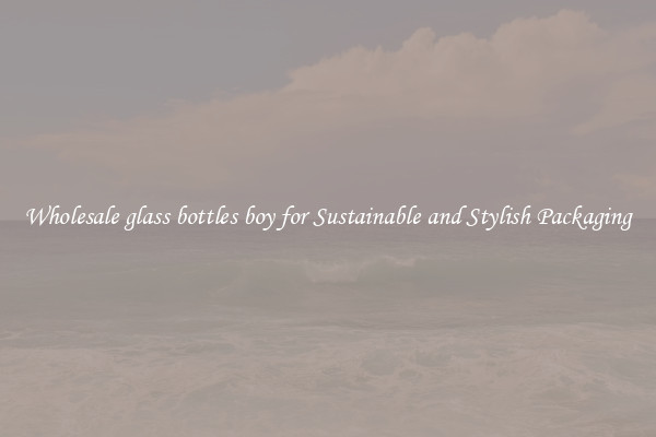Wholesale glass bottles boy for Sustainable and Stylish Packaging