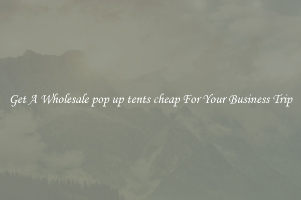 Get A Wholesale pop up tents cheap For Your Business Trip
