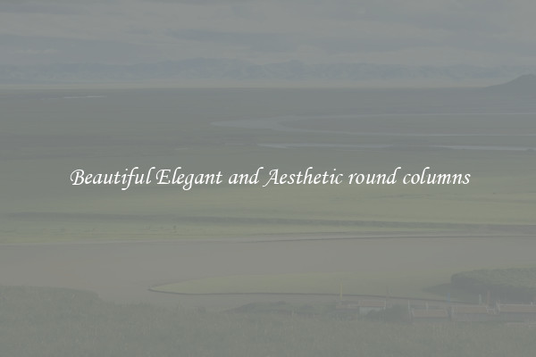 Beautiful Elegant and Aesthetic round columns
